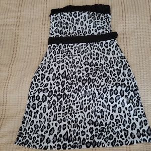 Leopard Print Apt/9 Strapless Dress- Size Sm